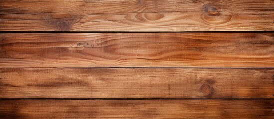 Naklejka premium A brown wooden board as a horizontal or vertical background template with empty copy space for your text design or words
