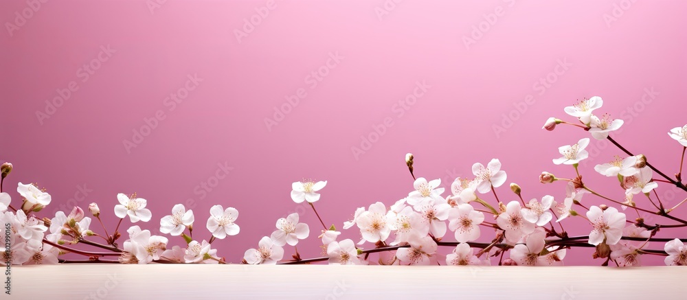 Poster A background with solitary flowers providing ample empty space for an image