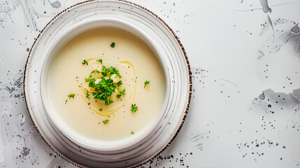 Frische und appetitliche Gemüsesuppe 