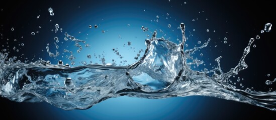A captivating image showcasing a water splash with ample copy space