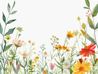 Delicate Watercolor Floral Background