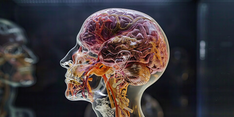 Primary CNS Lymphoma: The Brain Tumor and Neurological Deficits - Visualize a person with a highlighted brain affected by lymphoma, experiencing symptoms of a brain tumor and neurological deficits
