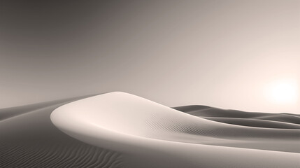 Moonlit night in the sahara desert, with endless sand dune