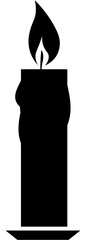 Candle icon . Candle silhouettes  
