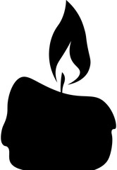 Candle icon . Candle silhouettes  

