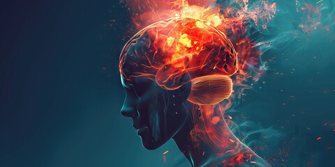 Neuro-Behçet's Disease: The Brain Inflammation and Neurological Symptoms - Picture a person with a highlighted brain showing effects of Behçet's disease, experiencing brain inflammation