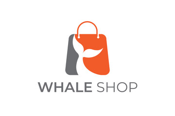 Fashion bag  with whale logo