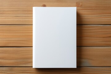 White Book on Wooden Surface - Minimalist Reading Concept