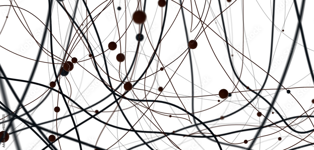 Aufkleber Global network background. Connecting triangles. Globe of the earth. abstract planet in space. 3d rendering
