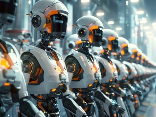 Fototapeta premium Autonomous Robotic Revolutionize Industrial and Everyday Environments with Precision and Efficiency