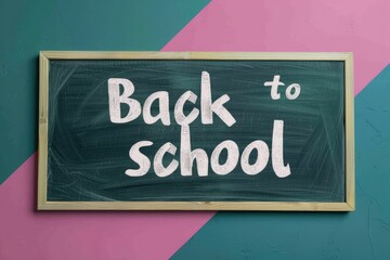 Fototapeta premium Creative Back to School Concept with Chalkboard and Standing Eraser