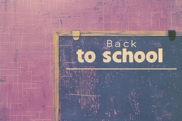 Modern Back to School Sign on Textured Wall