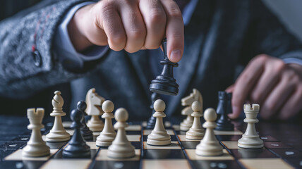 hand holding chess board