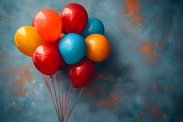 Whimsical Balloon Art - Colorful Illustration for Home Decor