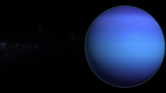 Planet Neptune As Majestic and Beautiful Giant Blue Planet as it is, High Quality 3D Rendering Animation.