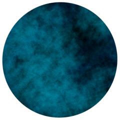 Textured turquoise and black moon illustration