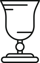 Golden cup drink icon outline vector. Contest prize. Gold ceremony
