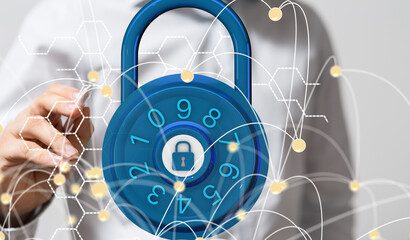 Information technology protected with firewall, secure access and encryption against cyber