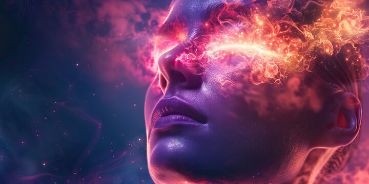 Pineal Gland Tumor: The Sleep Disturbances and Vision Problems - Picture a person with highlighted pineal gland showing tumor growth, experiencing sleep disturbances and vision problems