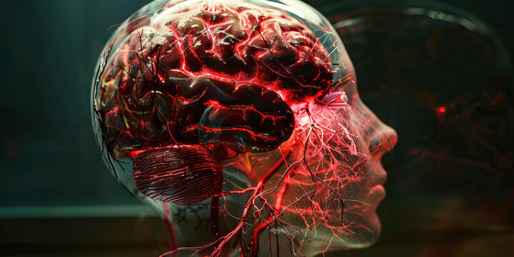Primary Angiitis of the Central Nervous System (PACNS): The Brain Vasculitis and Neurological Deficits - Imagine a person with highlighted brain showing vasculitis