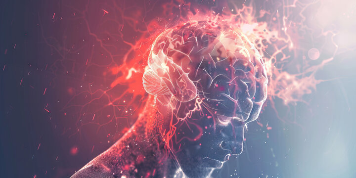 Cerebral Arteriovenous Malformation (AVM): The Brain Bleed and Seizures - Picture a person with highlighted brain showing AVM, experiencing brain bleeding and seizures