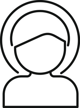 recommend clip art: Saint person icon outline vector. Art image. Jesus character holy