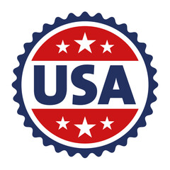 USA icon vector. Emblem of the United States of America badge - 803006104