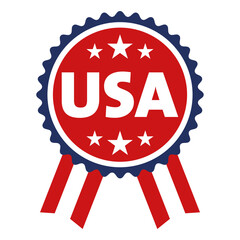 USA icon vector. Emblem of the United States of America badge - 803006107