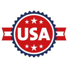 USA icon vector. Emblem of the United States of America badge - 803006121
