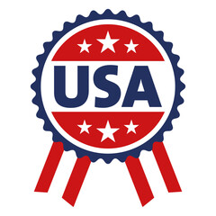 USA icon vector. Emblem of the United States of America badge - 803006124