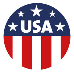 USA icon vector. Emblem of the United States of America badge - 803006127