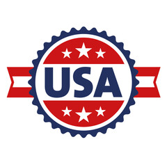 USA icon vector. Emblem of the United States of America badge - 803006132