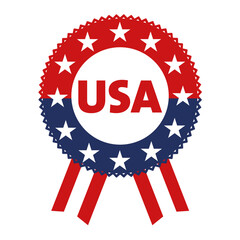 USA icon vector. Emblem of the United States of America badge - 803006138
