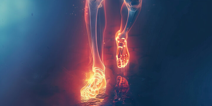 Tibia Fracture: The Shin Pain and Deformity - Picture a person with a highlighted tibia bone, experiencing sharp shin pain and visible deformity