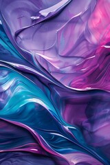 Teal Resin Elegance: Smooth Purple, Blue, Pink Blur Background with Wavy Design
