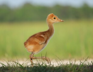 Precious Sandhill Crane Colt Chick Sweetwater Wetlands 