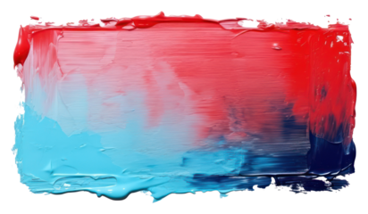PNG Red and blue flat paint brush stroke backgrounds rectangle white background.