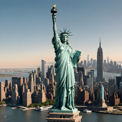 Fototapeta premium statue of liberty city