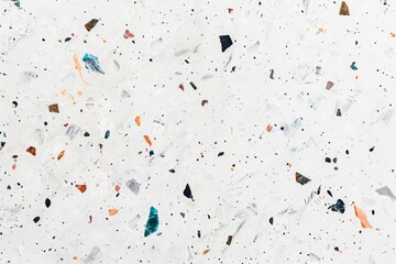abstract terrazzo pattern, colored stone splashes on a beige background, marble background with multi-colored spots