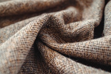 Fototapeta premium Close-Up of Herringbone Fabric Texture