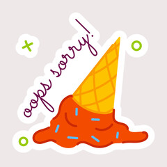 Check out dropped cone flat sticker  