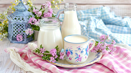 Frische Milch aus der Natur