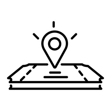 Handy line style icon of venue tickets 