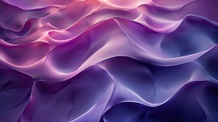 Obraz premium Dark purple and blue glossy wallpaper with abstract shapes. Glowing wavy texture
