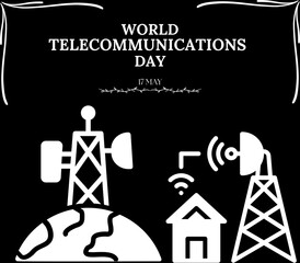 BLACK WORLD TELECOMMUNICATIONS  DAY TEMPLATE DESIGN