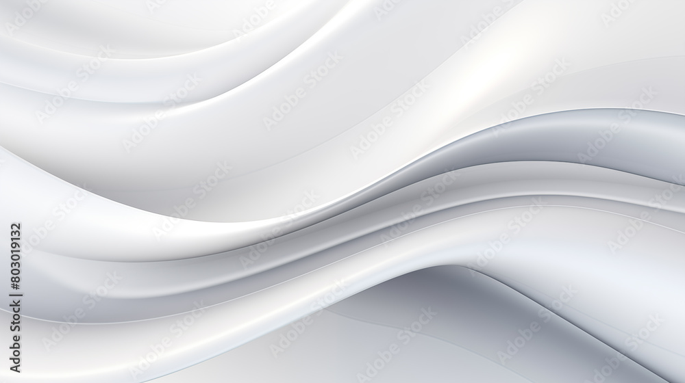 Fototapete Abstract soft shiny white gray wavy line background graphic design. Elegant white gray modern architecture art. Blurred backdrop effect back