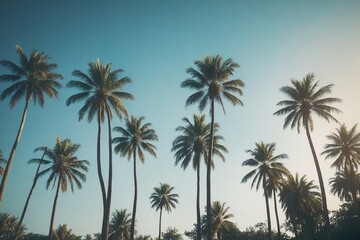 Obraz premium palm trees against sky