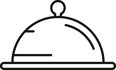 Order food tray icon outline vector. Dinner menu online. Gourmet cook