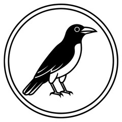 Obraz premium crow logo vector
