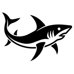 Hammerhead shark  silhouette vector icon